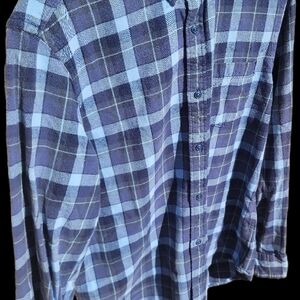 Men's Blue Plaid Shirt